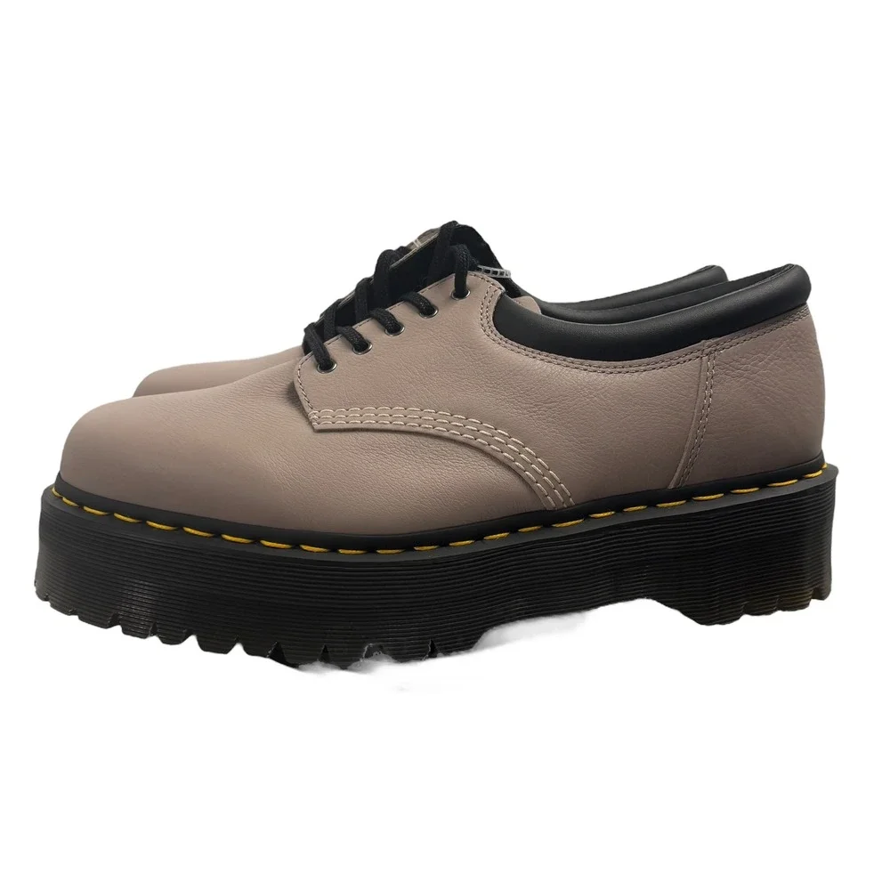 Dr.‎ Martens 1461 Quad Platform Shoes Leather Oxford Mauve Black Size 13*